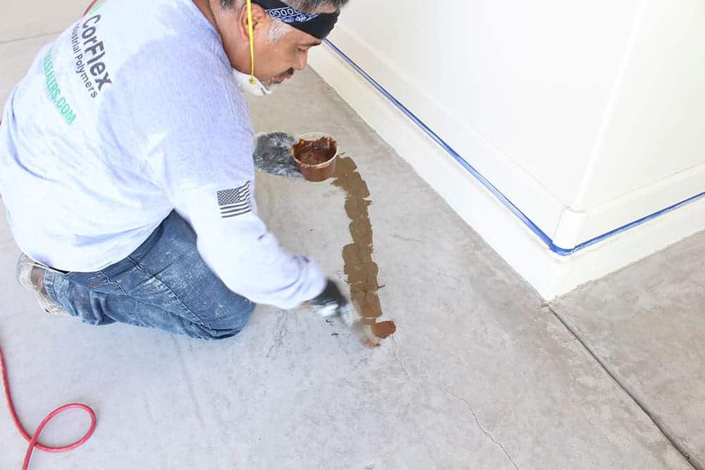 concrete preparation filling of cracks garagefloorcoating.com