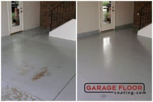 before and after epoxy installs epoxy flooring interior basement GarageFloorCoating.com