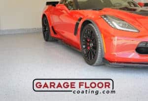 assessing concrete moisture Epoxy Flooring Coating Red Corvette in Garage