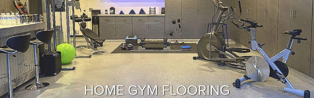 home gym epoxy flooring polyaspartic garage floor coating GarageFloorCoating.com