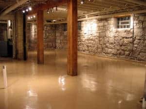 quality flooring solid color epoxy coating system interior basement