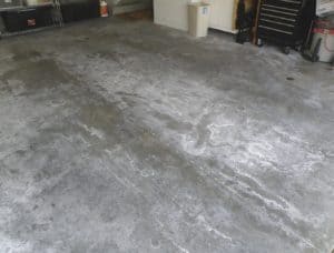 quality flooring concrete moisture issue on garage floor efflorescence white salt