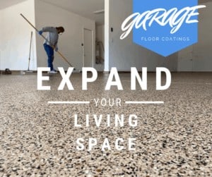 Garage floor concrete coatings epoxy polyaspartic flooring expand living space durable stain resistant moisture mitigation