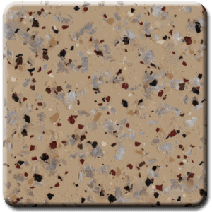 Epoxy flooring Mica Media Diamond Effects Chestnut with Rust Red garage floor coating color chip sample