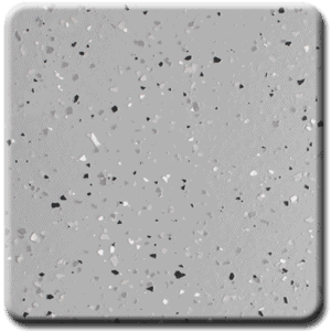 Epoxy flooring Deluxe Granite with White on Silver Grey garage floor coating color sample