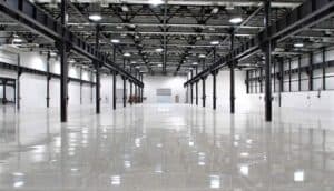 Commercial epoxy flooring for large storage facility