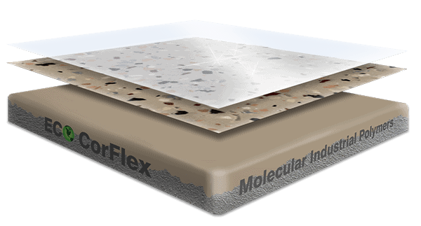 Epoxy flooring Diamond Effects garage coating layered illustration