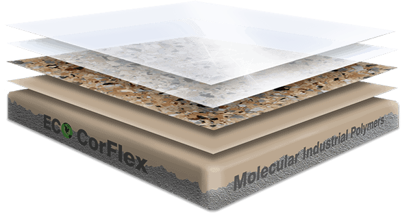 Epoxy flooring Earth Effects garage floor coating layered illustration