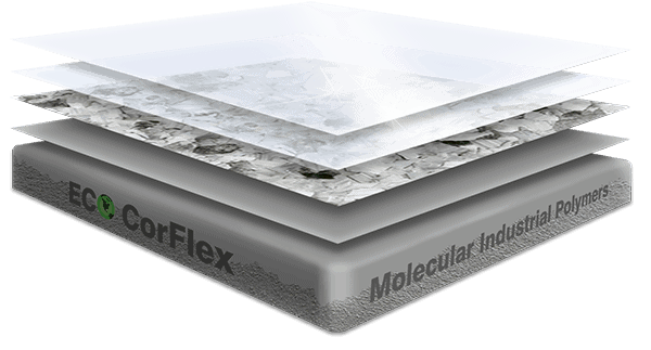 Epoxy flooring Vintage Mica coating system layered illustration