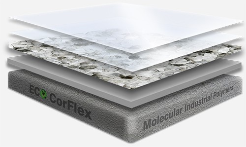 Epoxy flooring Vintage Mica coating system layered illustration
